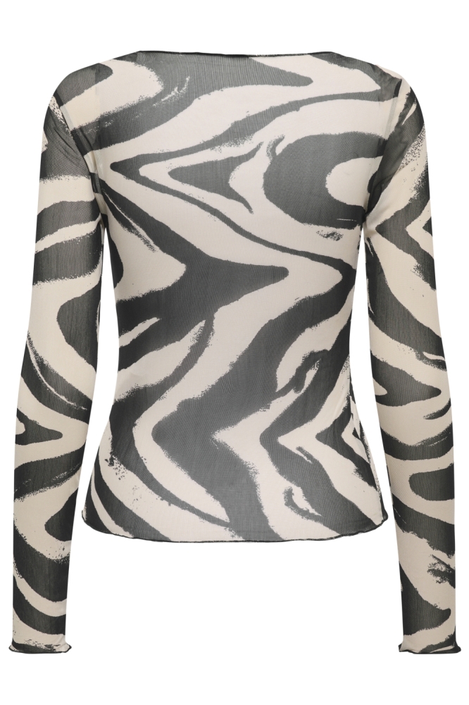 JDYELSA NEW L/S O NECK TOP JRS NOOS 15356004 Black/WHITECAP G